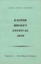 National Physical Laboratory Easter Hockey Festival 1970 Programme. 8 sided folded card programme.