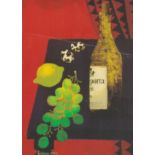 Postcard. Royal Academy of Arts. Mary Fedden O. B. E. , R. A. Wine and Quail's Eggs. Oil. From