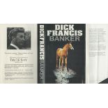 Dick Francis (Dust Wrapper for) Banker 1st Edition Circa 1970s. From single vendors book collection.