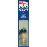 One bookmark. The Royal Navy. Plastic bookmark, showing message flags on the reverse. RARE. From