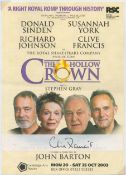 Clive Francis Signed Flyer (The Hollow Crown) plus Clive Francis Biography File page print out, Good