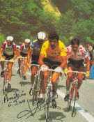 Bernard Thevenet Signed Colour Magazine Picture in Action approx 7 x 9 inches signed in black felt