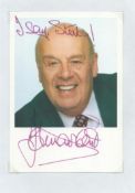 John Savident Signed Colour Photo (dedicated) approx 4 x 6 plus info sheet print out, Good