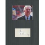LAWRIE McMENEMY signed card with 12x16 Mounted Photo Display. Good condition. All autographs are