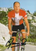 Bjarne Riis Signed Colour Promo Photo approx 6 x 4, signed in black sharpie with info on reverse,