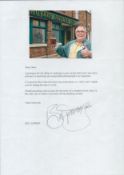 Bill Tarmey TLS includes unsigned colour photo approx 4 x 3 plus Bill Tarmey My Life page print out,