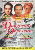 Sophie Lawrence Signed Flyer (Dangerous Obsession) plus Wikipedia page print out, Good condition.