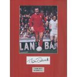 TOMMY SMITH (1945 2019) signed card with 12x16 mounted Liverpool Photo Display. Good condition.