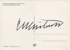 Bernhard Luginbuhl Signed Colour Postcard approx 6 x 4, Signed on the reverse, Good condition. All