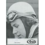 John Surtees signed black and white picture British Motorcycle Racer. 7 x 5 Inch. Good condition.