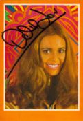 Daliah Lavi Signed Colour Promo Photo approx 6 x 4, plus Wikipedia page print out, Good condition.