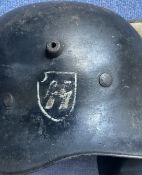WW2 German Helmet with SS Emblem, Appears to be M16 Type with no liner or chin strap, good