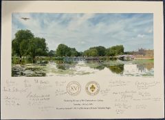 Multi-Signed Photographic Print Titled Honouring The Crew of the Godmanchester Stirling - Saturday