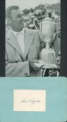 Ben Hogan (1912-1997) Golf Legend Signed Cut Page On Album Page With Golf Photo. Good condition. All