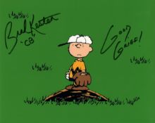 Peanuts and Charlie Brown 8x10 photo signed by Brad Kesten, the voice of Charlie Brown. Good