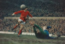 George Best signed 12x8 colour photo. Good condition. All autographs are genuine hand signed and