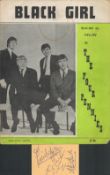The Four Pennies 1960s Beat Group Signed Vintage 1966 Ticket Plus 'Black Girl' Sheet Music. Good