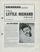 Little Richard signed black and white picture magazine page. American musician and singer. Good