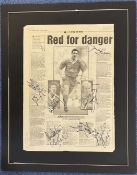 Football Liverpool legends 20x16 mounted multi signed black and white newspaper page includes 10