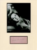 Susan Hayward 16x12 mounted signature piece includes black and white photo and signed album page.