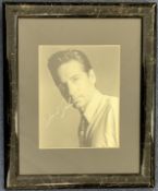 David Duchovny signed 16x14 overall mounted and framed black and white photo. Good condition. All
