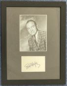 Bob Hope 18x14 inch framed and mounted signature piece includes signed album page and vintage