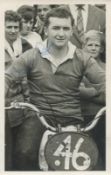 Motorcycling, a signed 5.5x3.5 vintage photo of motocross rider Bryan 'Badger' Goss. He won the