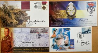 Victoria Cross collection of four Military covers signed by Johnson Beharry VC, Tasker Watkins VC,