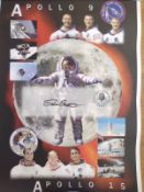 Apollo 14 moonwalker Dave Scott Signed 12x18 inch colour Space Poster, Comm his Apollo 9 mission,