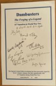 WW2 Dambusters, Tirpitz 617 sqn veterans multiple signed bookplate. Signed by ten inc. G Johnny