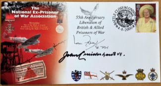 WW2 Victoria Cross winners John Cruickshank VC, Ian Fraser VC plus WW2 Colditz POW Earl Haig (signed