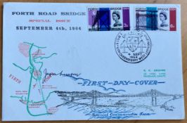 1964 Forth Road Bridge South Queensferry postmarked FDC signed by the bridge master. Scarce cover
