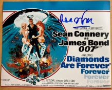 James Bond Lana Wood signed Diamonds are Forever 10 x 8 inch movie poster photo. Good condition. All