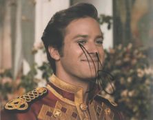 Armie Hammer signed 10x8 inch colour photo. Good condition. All autographs are genuine hand signed