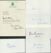 Political signed collection 11 assorted signed House of commons TLS and signature pieces names