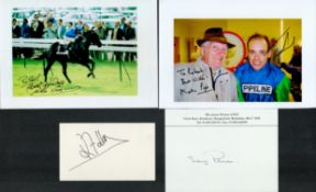 Sport Horse Racing collection 5 assorted signed photo and signature pieces names include Jenny