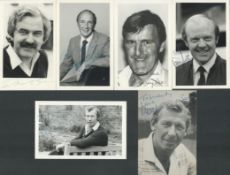 TV Commentators and Presenters collection 6 signed 6x4 black and white photos from some great