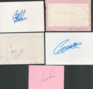 Sport Golf collection 5 signed cards and album pages includes great names such as Tom Kite, Retif