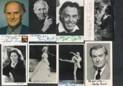 Film and TV collection 13 signed assorted photos includes some great names such as Brian Rix, Yehudi