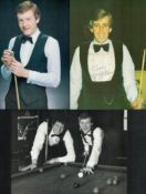 Sport Snooker collection 5 signed 5 signed photos from household names from the eighties includes