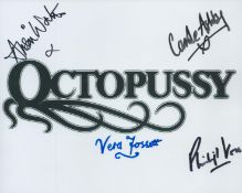 James Bond, Octopussy (1983). A 10x8 photo signed by four: Vera Fossett (Circus Performer),