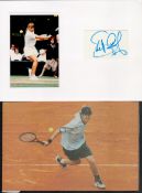 Sport Tennis collection 12 signed items includes photos, mounted and signature pieces great names