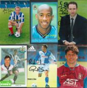 Football Collection 6 signed 6x4 inch colour photo includes Graeme Le Saux, Dion Dublin, Robert Lee,