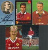 Football Collection 5 signed 6x4 inch colour photos include Alan Shearer, Mike Phelan, Pat