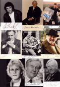 Male TV/film personalities signed collection. 10+ photos. Amongst the signatures are Julian Clary,