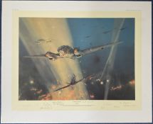 WWII Fury of Assault 29x24 inches colour print limited edition colour print 3/700 signed in pencil