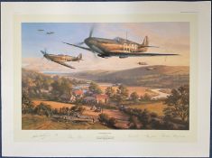 WWII Multisigned Nicolas Trudgian Colour Print Titled September Victory Proof Edition 608 of 1000