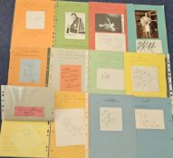 Music collection 15 assorted album pages and signature pieces includes some vintage names such as