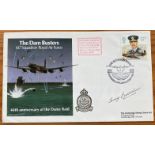 WW2 rare Dambuster Flt lt A F Tony Burcher DFM signed 44th ann 617 Sqn The Dam Busters cover with