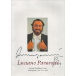 Luciano Pavarotti signed National Exhibition Centre vintage programme dated 23rd June 1994. Good